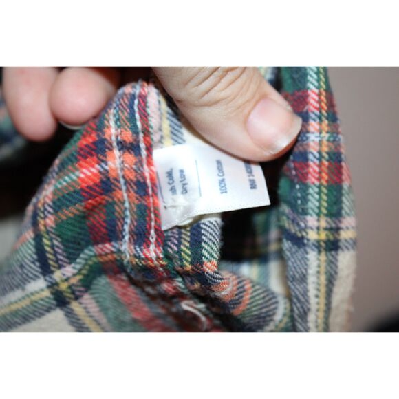 Marine layer tartan plaid size medium button down long sleeve flannel - Picture 2 of 6